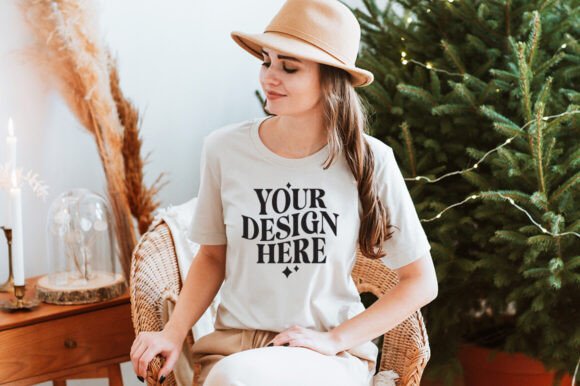 Christmas Bella Canvas 3001 Mockup 30 for Product Mockups