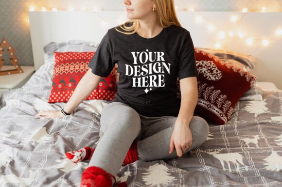 Christmas Bella Canvas 3001 Mockup 39 for Product Mockups: A Festive Design Asset Review