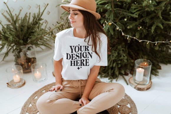 Christmas Bella Canvas 3001 Mockup 5 for Product Mockups