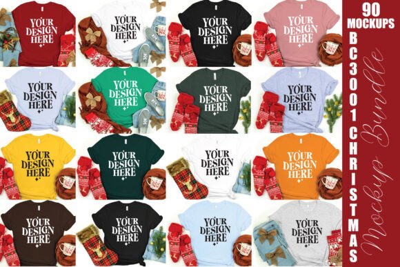 Christmas Bella Canvas 3001 Mockup Bundle Review