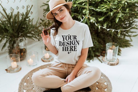 Christmas Bella Canvas 3001 Mockup for Product Mockups