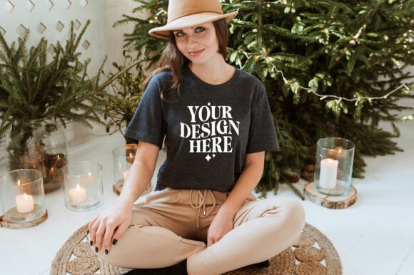 Christmas Bella Canvas 3001 Mockup for Product Mockups