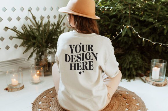 Christmas Gildan 18000 Mockup 19: A Festive Graphic Design Asset for Crafters