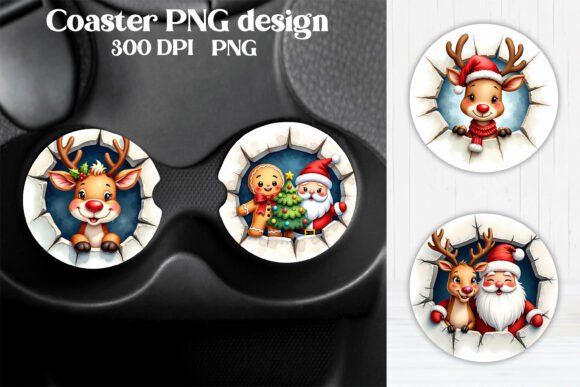 Christmas Gingerbread Man Car Coaster Crafts