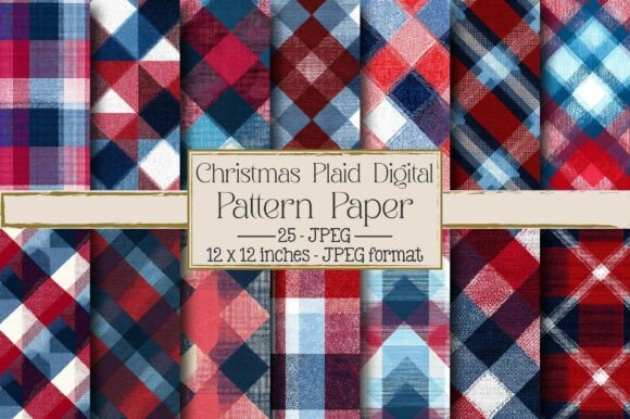 Christmas Plaid Digital Pattern Paper Review