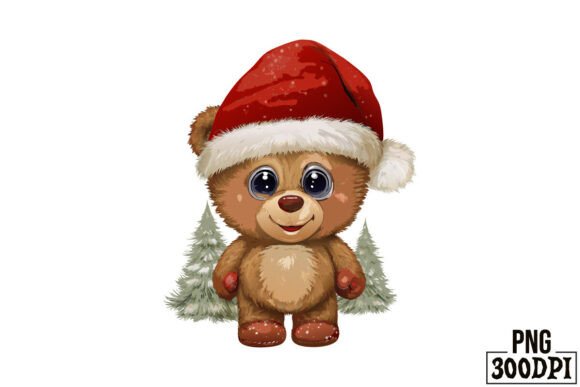 Cute Bear with Christmas Clipart 6 for Crafts and Seasonal Projects