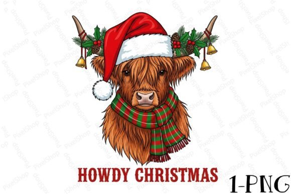 Highland Cow Merry Christmas PNG Review
