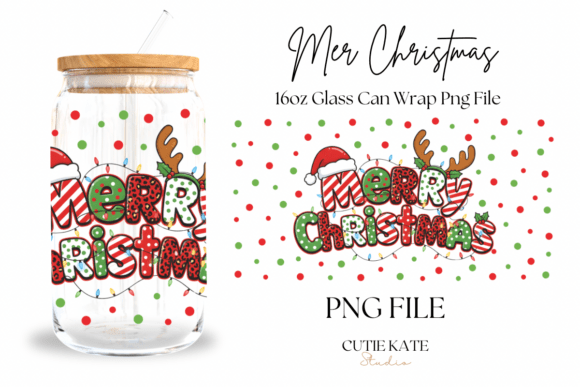Kawaii Merry Christmas Glass Can Wrap Review for Crafts and Blog Design