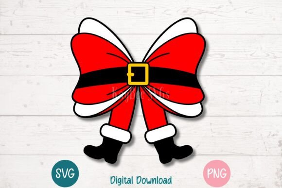 Santa Bow Christmas SVG for Crafts: A Festive Graphic Design Asset Review