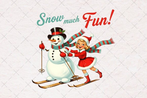 Vintage Christmas Png Snow Sublimation for T-Shirt Designs